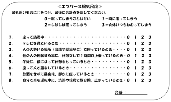 エスワープ眠気尺度
